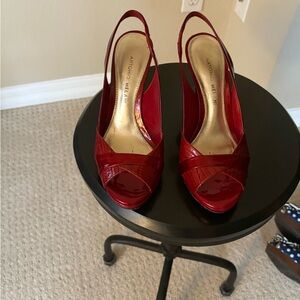 ANTONIO MELANI Red Slingback Heels